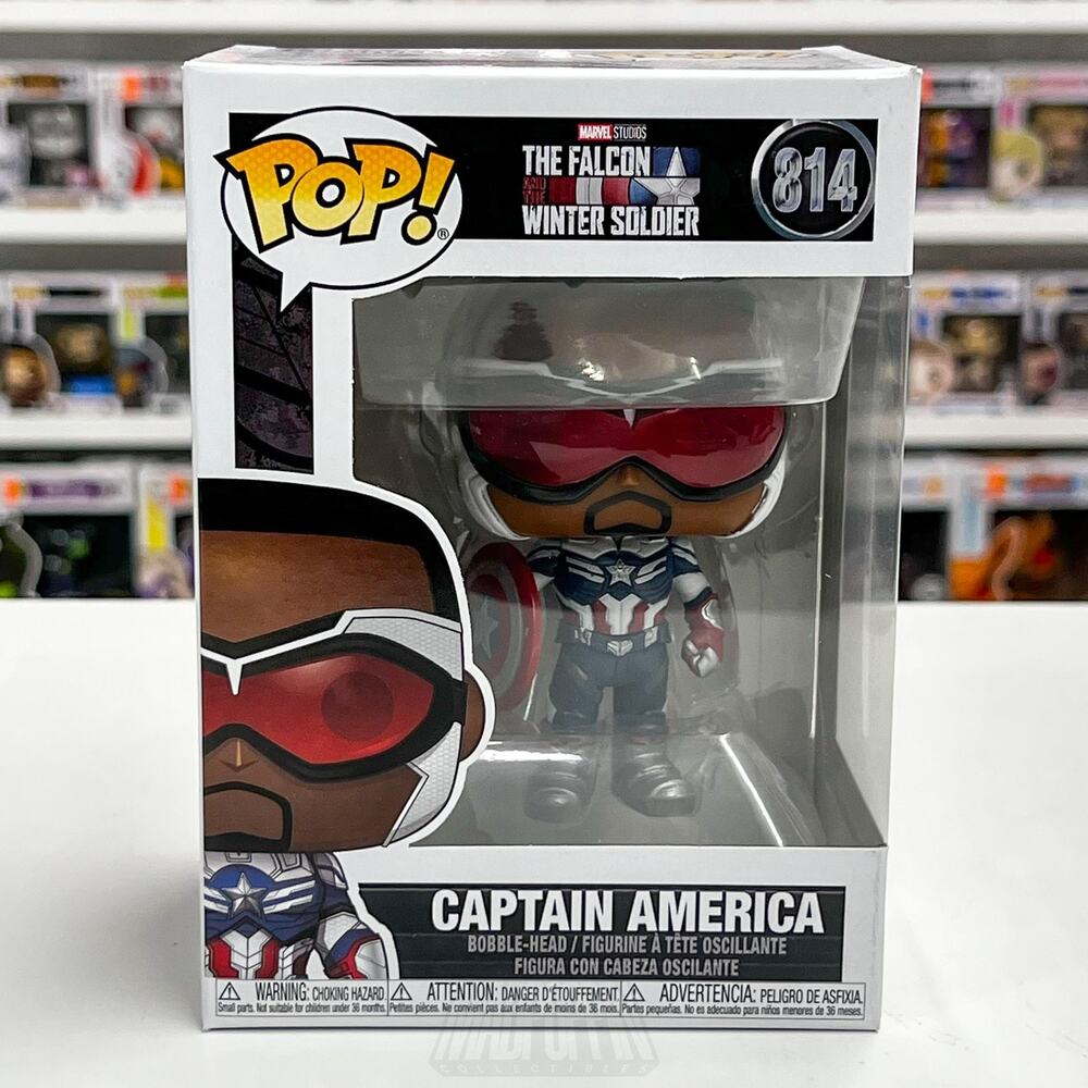 Funko Pop Marvel Captain America Sam Wilson 814 Bobble-Head Vinyl Figure Falcon
